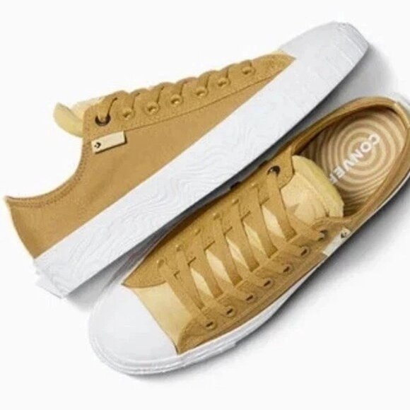 Converse Chuck Taylor Alt Star Women size 12 LOW TOP Yellow Mustard LaceUp shoe - Picture 4 of 6